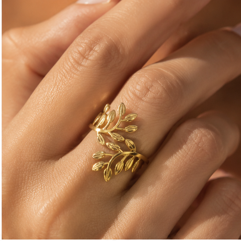 Alloro Leaf Open Ring