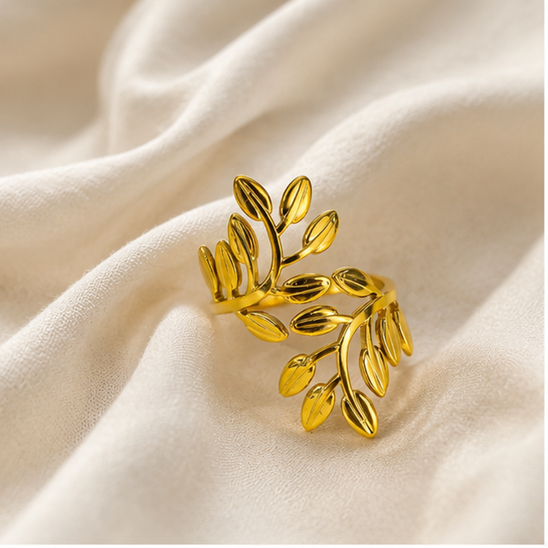 Alloro Leaf Open Ring