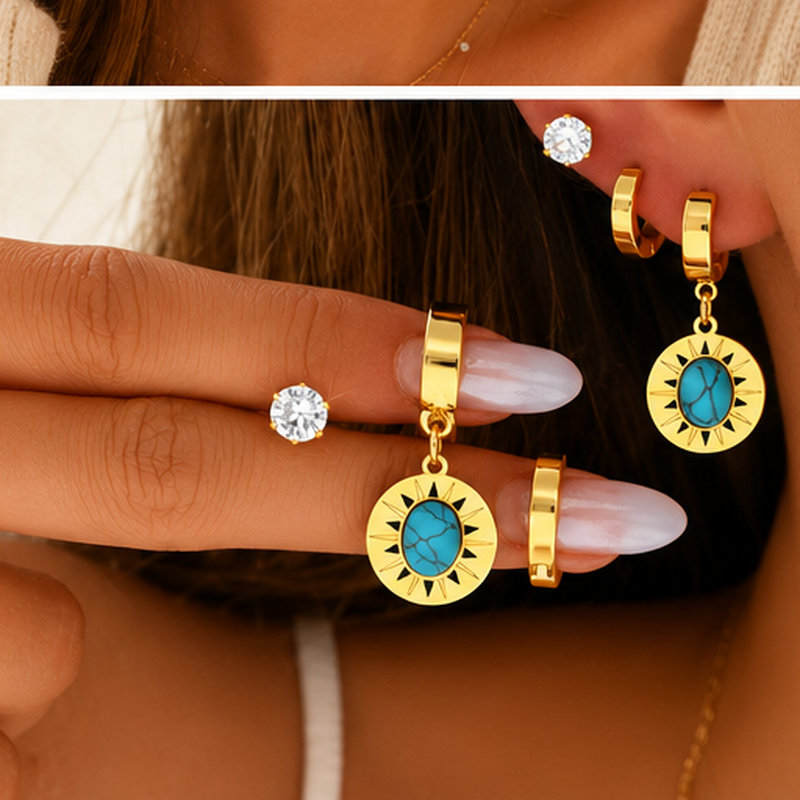 Aurea Turquoise Sun Drop Set