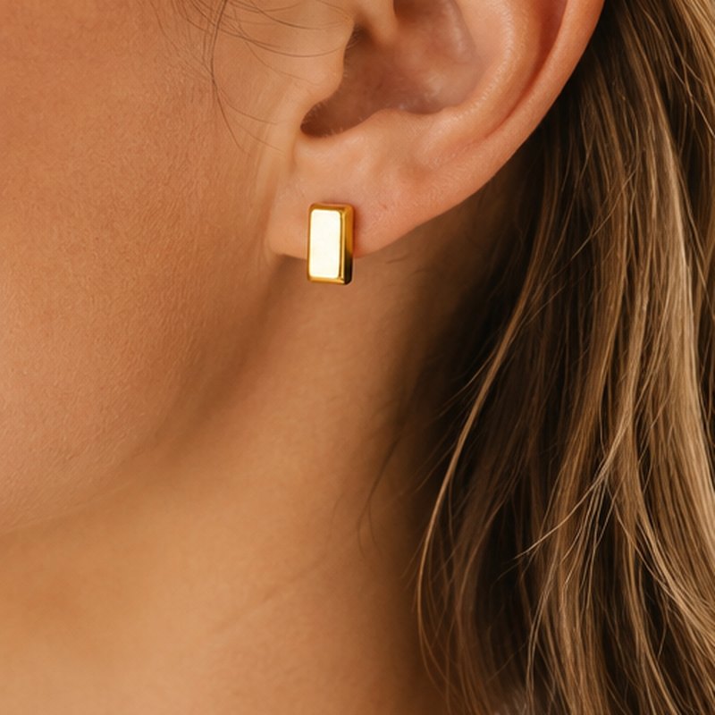 Barra Baguette Stud Earrings