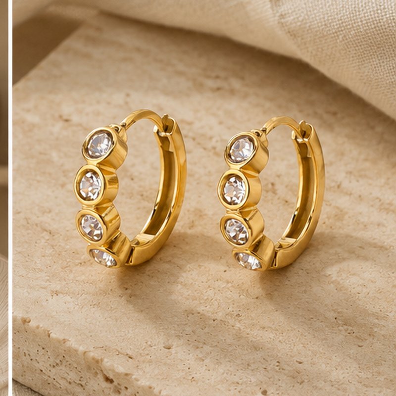Sole Bezel Hoops