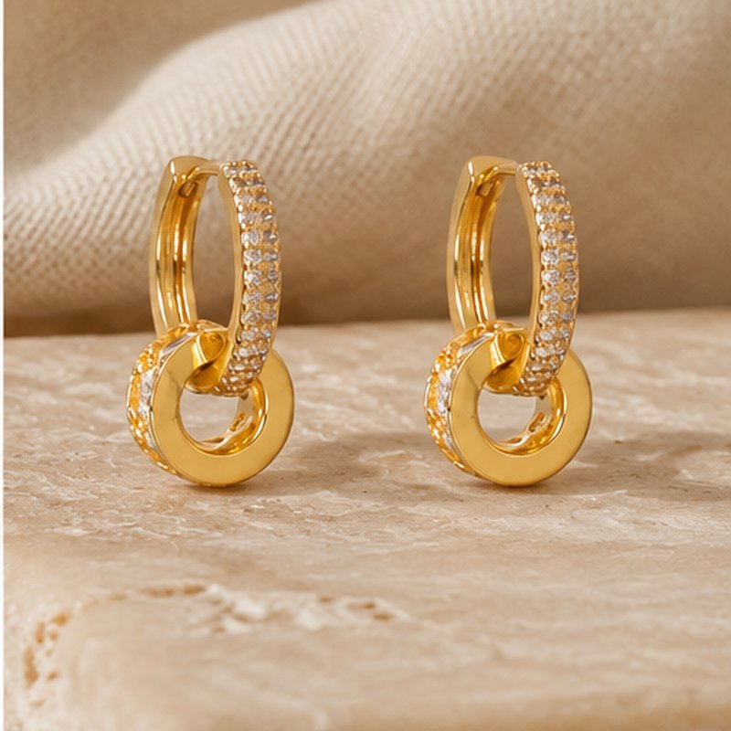 Cerchio Charm Hoops