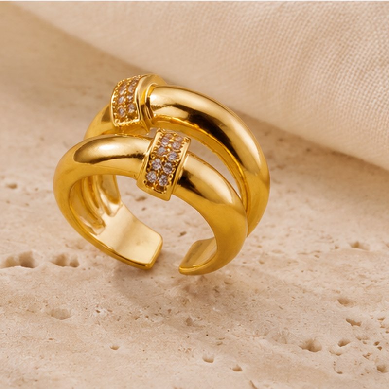 Doppio Pavé Wrap Ring