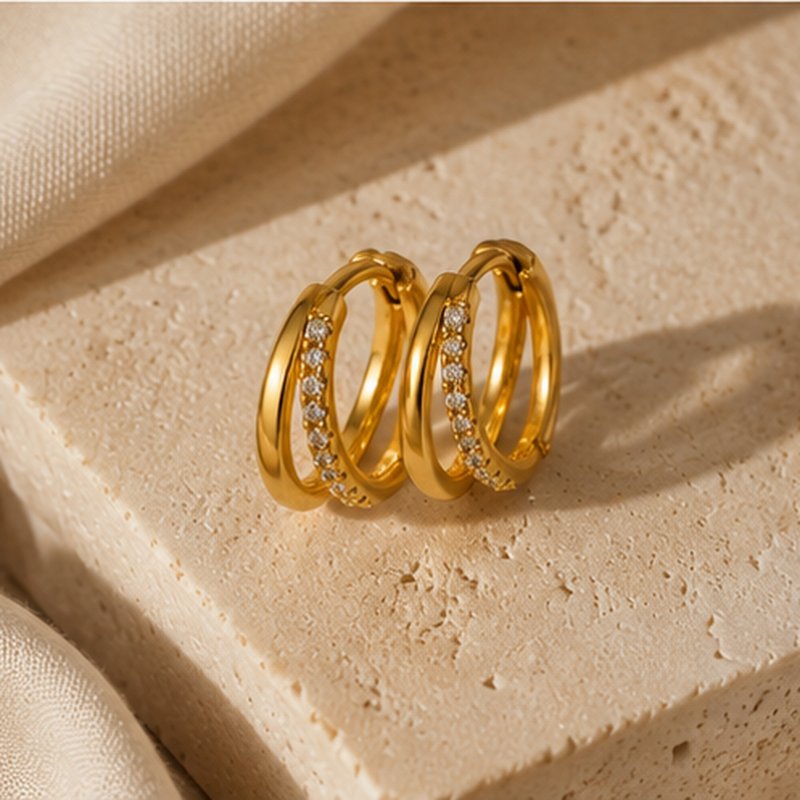 Gemella Double Hoops