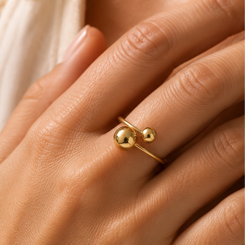 Globo Double Sphere Ring