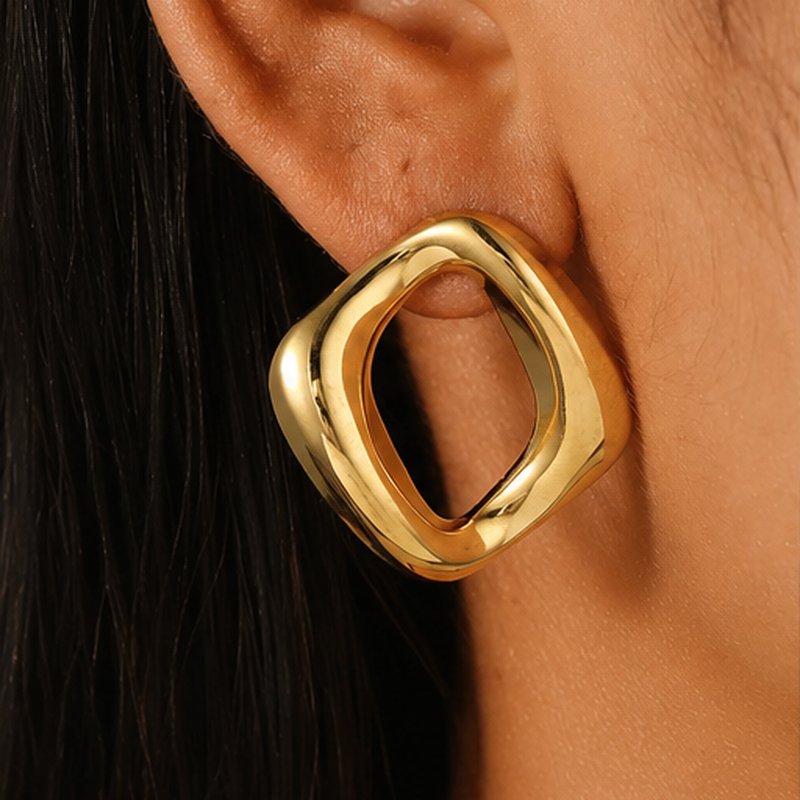 Quadro Organic Stud Earrings