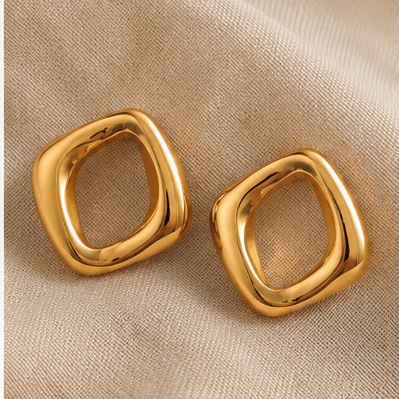 Quadro Organic Stud Earrings