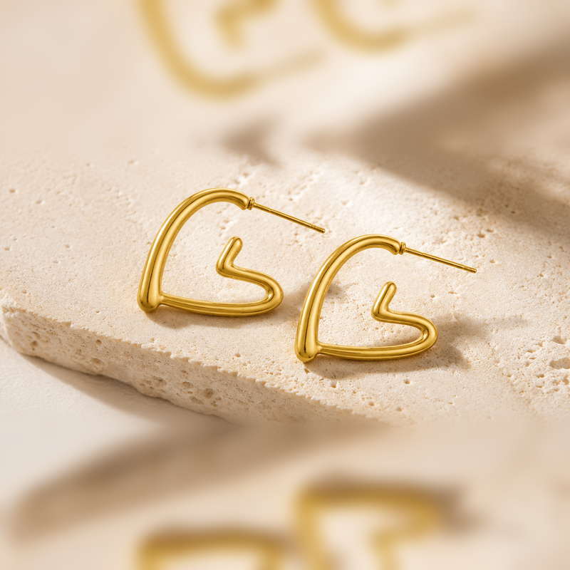 Passione Heart Hoop Earrings