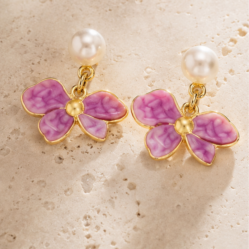 Petalo Pearl Drop Earrings