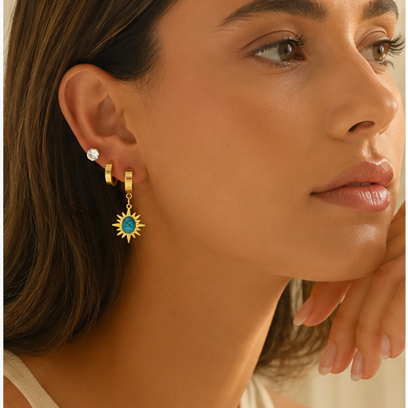 Raggio Turquoise Sunburst Set — Detailansicht