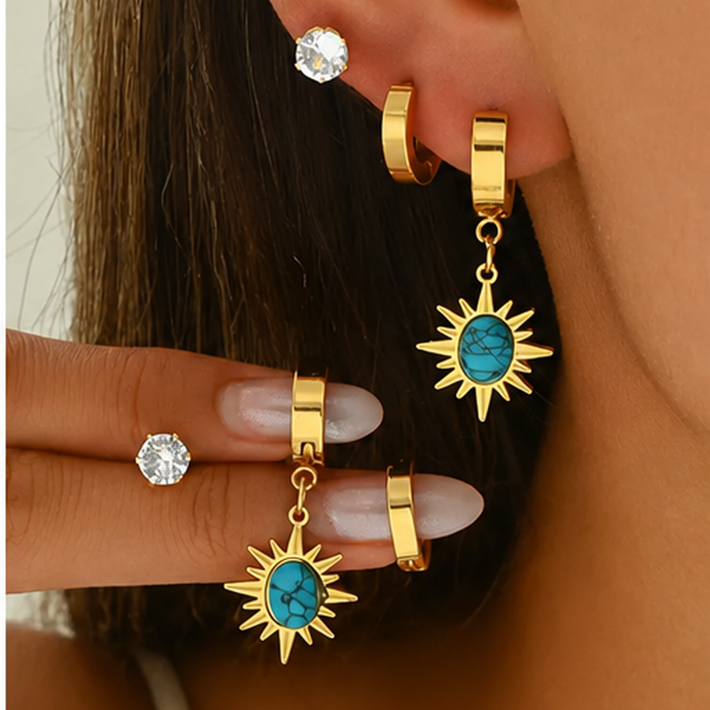 Raggio Turquoise Sunburst Set
