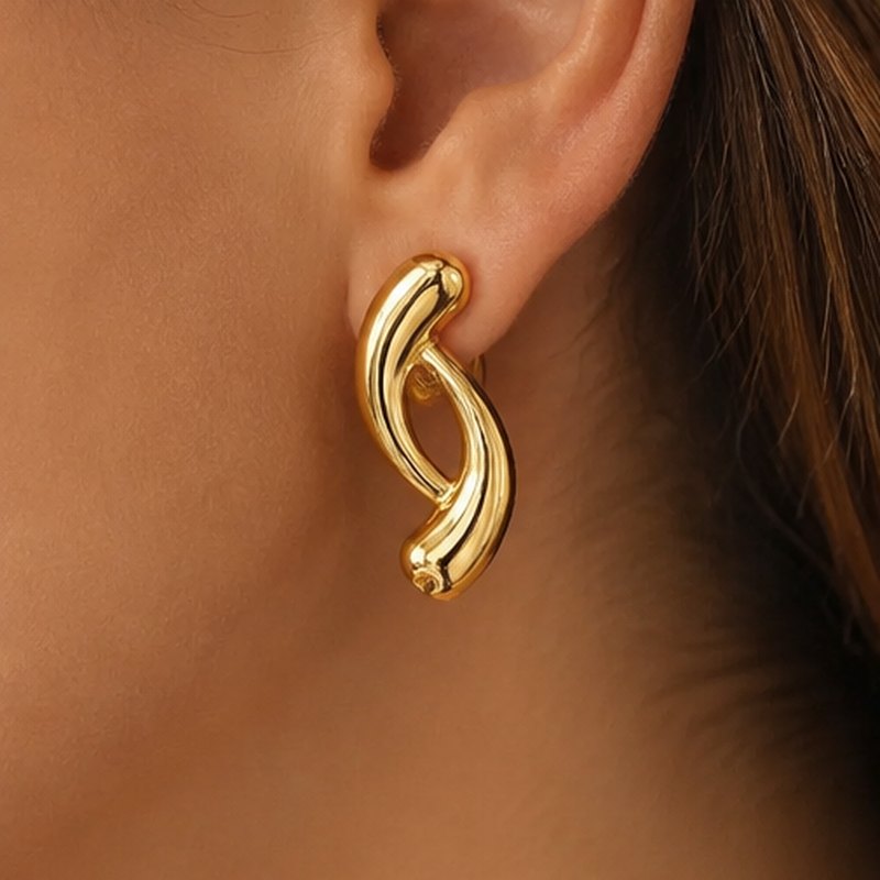 Serpe Wave Stud Earrings
