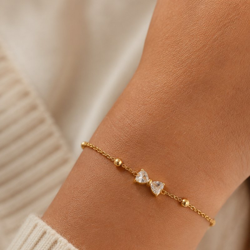 Fiocco Sparkle Bow Bracelet