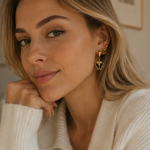 Ali Black Butterfly Charm Set