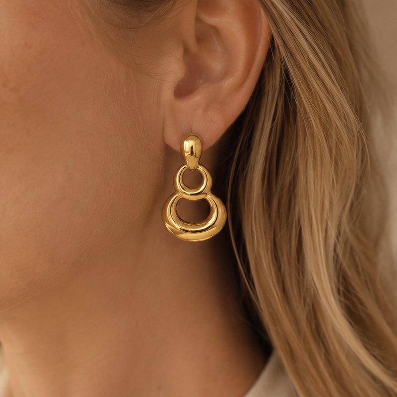 Anelli Double Drop Earrings
