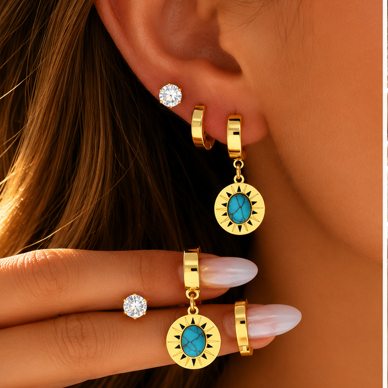 Aurea Turquoise Sun Drop Set