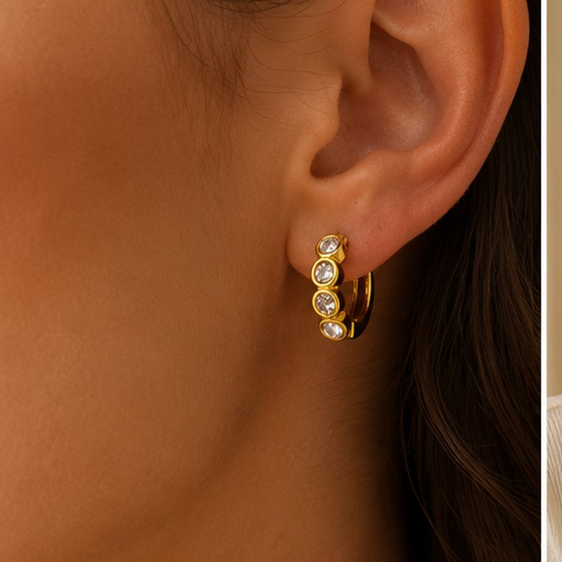Sole Bezel Hoops