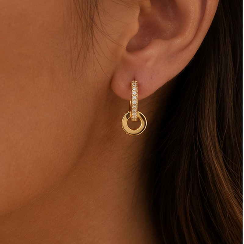 Cerchio Charm Hoops
