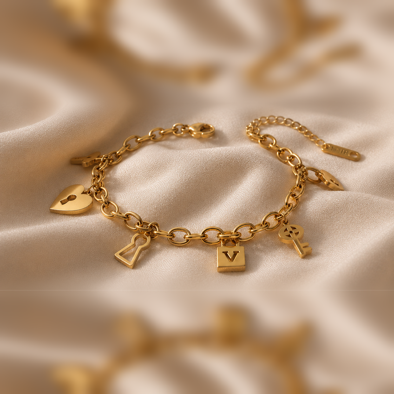 Chiave Lock Charm Bracelet