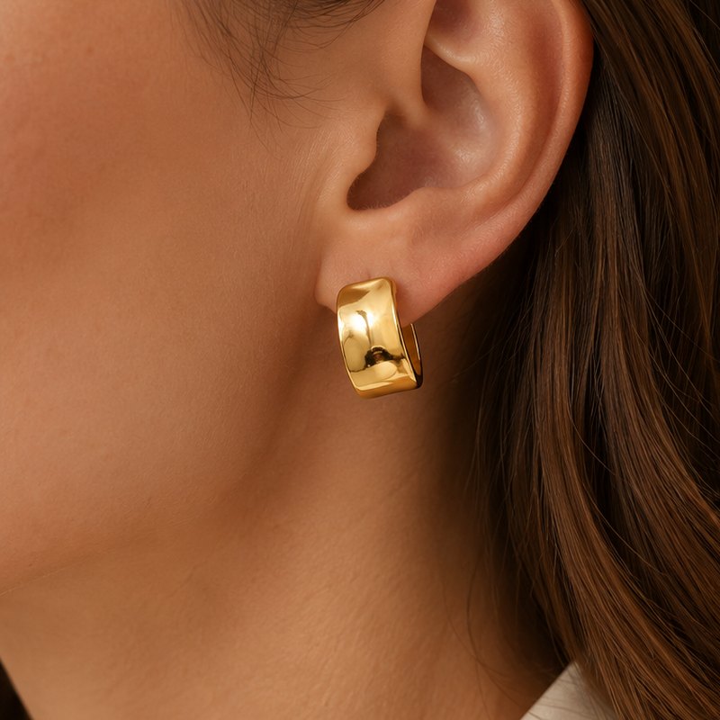 Duna Dome Hoop Earrings