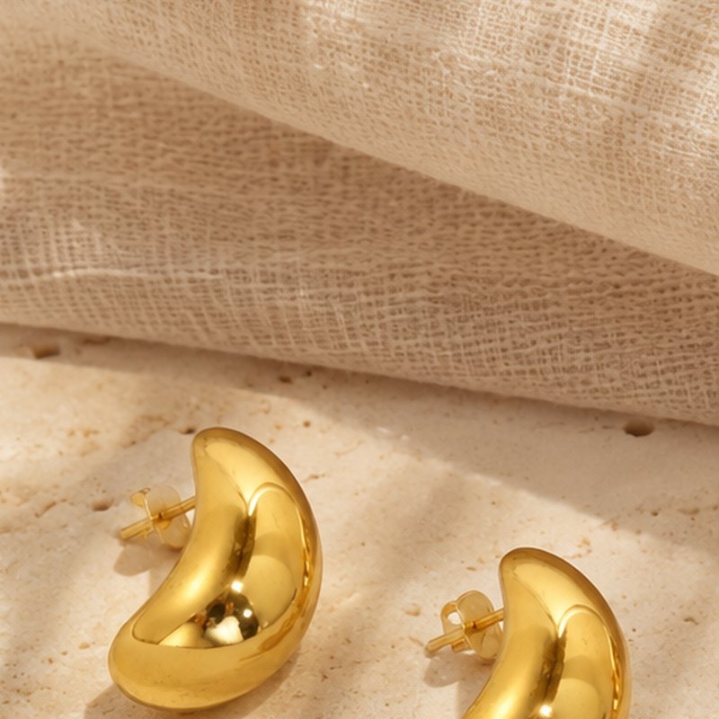 Fava Bean Stud Earrings
