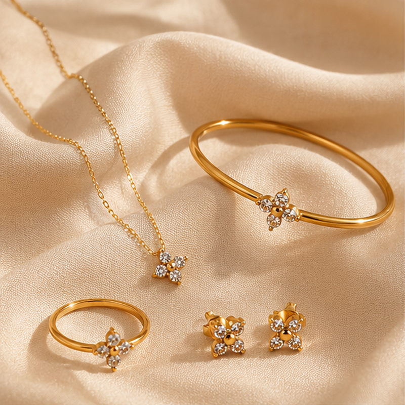 Fiorella Flower Jewelry Set
