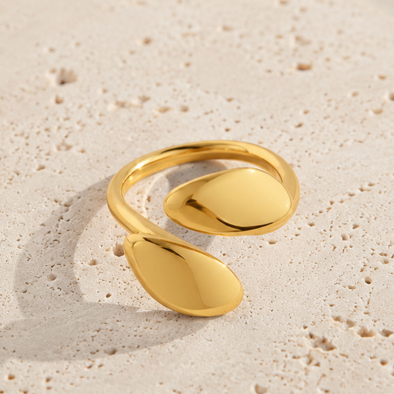 Guscio Double Drop Ring