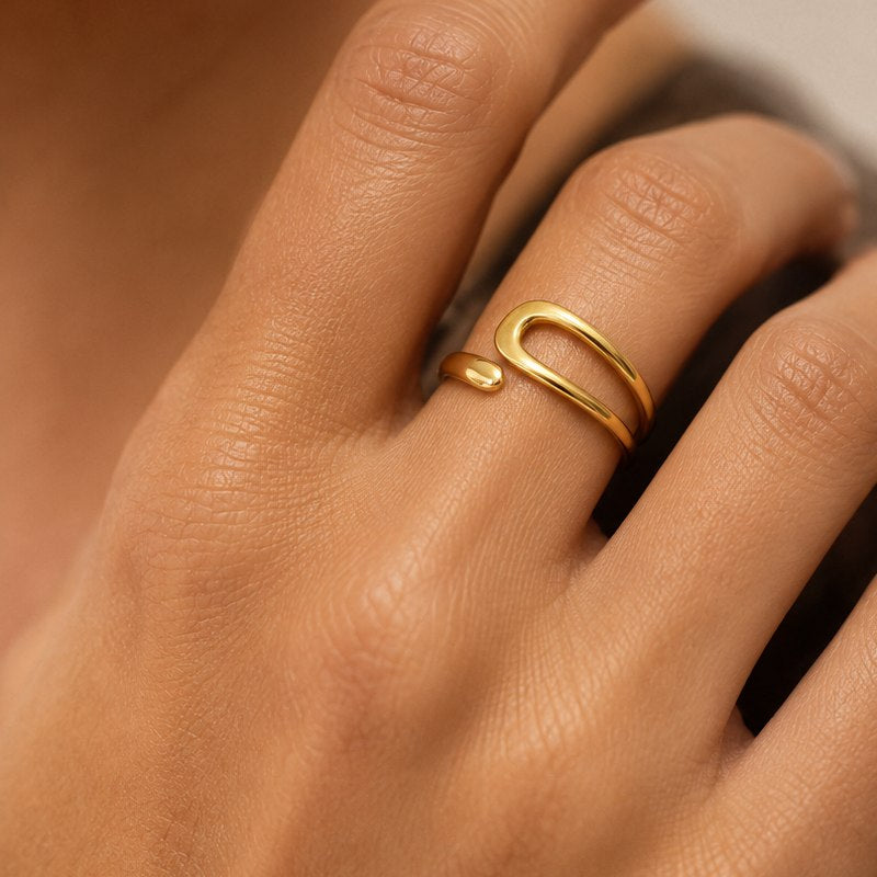 Fluvia Wave Open Ring