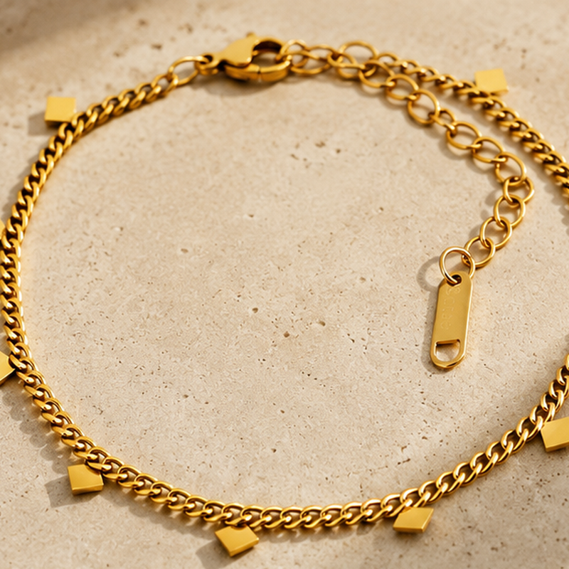 Quadretti Charm Chain Bracelet