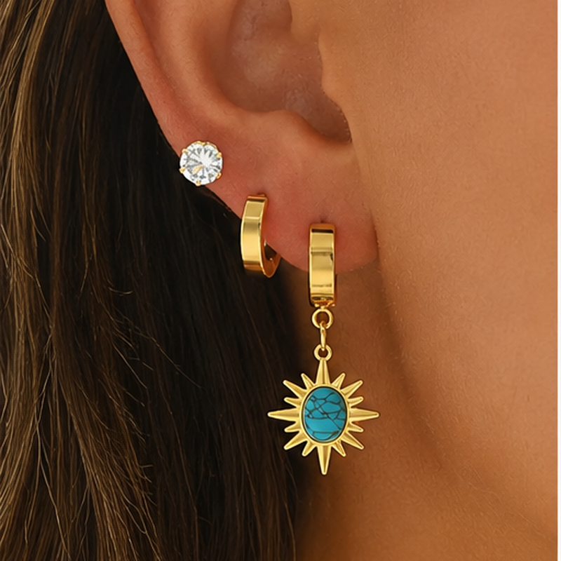 Raggio Turquoise Sunburst Set — Detailansicht