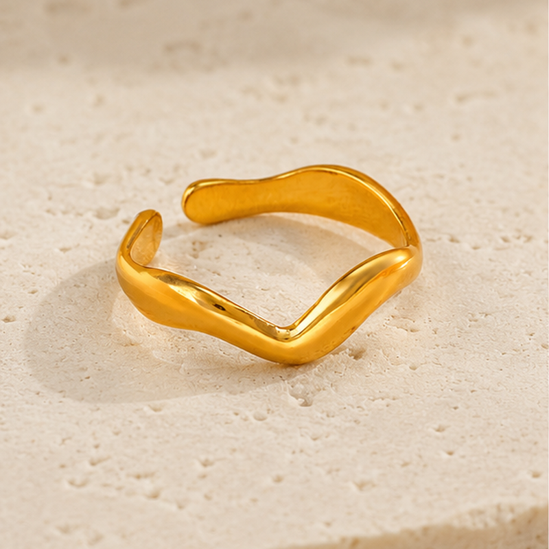 Riva Wave Open Ring