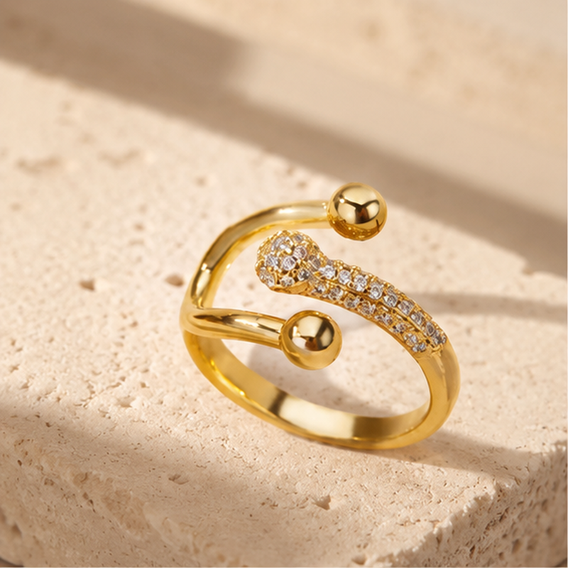 Sfera Pavé Open Ring