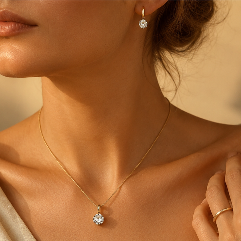Solitario Crystal Jewelry Set