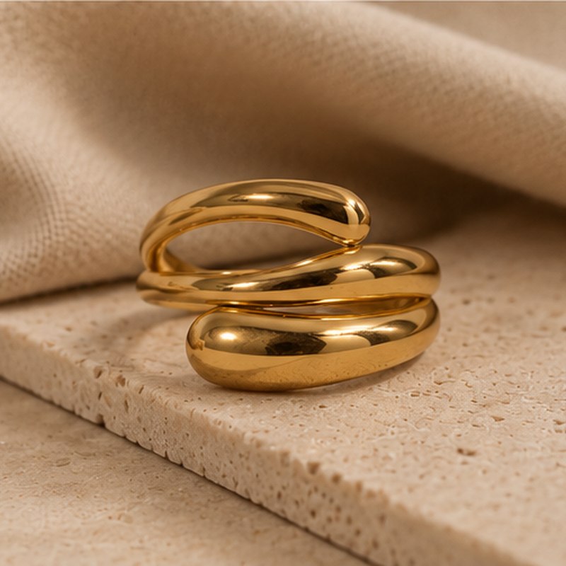 Spiral Wrap Dome Ring