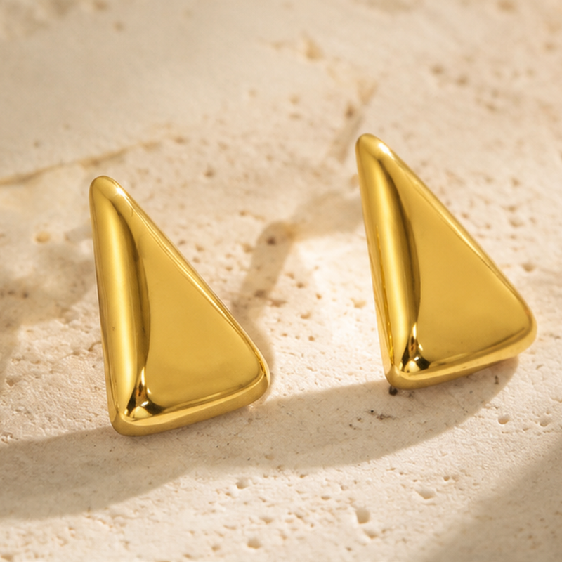 Vela Triangle Stud Earrings